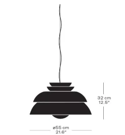 Outlet Fritz Hansen - Loftlampe - Concert - Sort - P3 Large