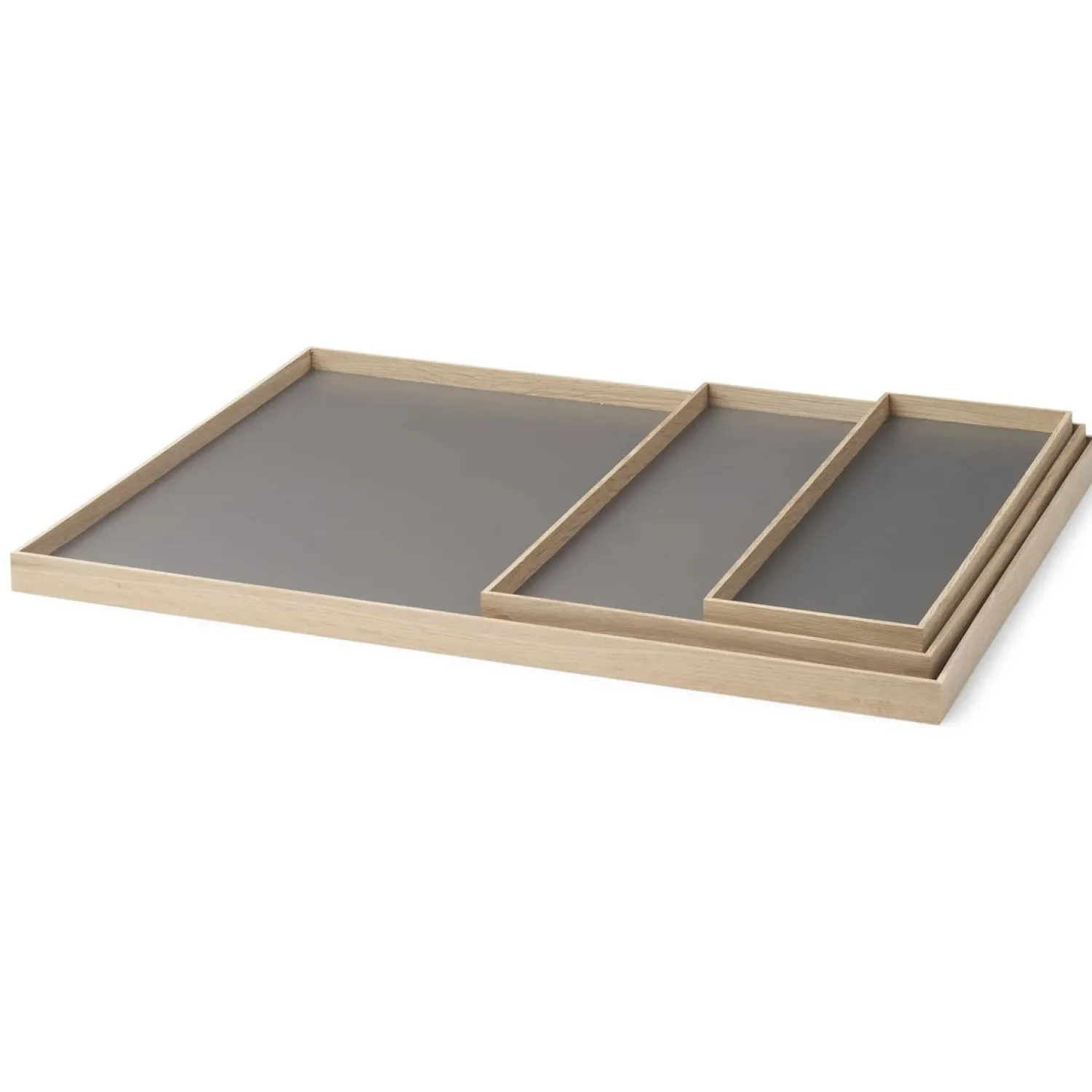 New Gejst bakke - Frame tray large i eg/grå - 50x35 cm