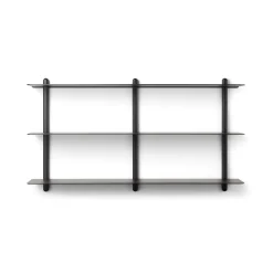 New Gejst - NIVO D væghylde - Large - Sort ask/Sort