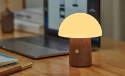 Discount Gingko - Alice Mushroom Lamp - Mini - Valnød - 13x10 cm