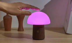 Discount Gingko - Alice Mushroom Lamp - Mini - Valnød - 13x10 cm