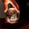 Discount Gingko - Amber Crystal Light Bordlampe - 3D Laser stag