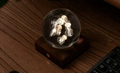 Discount Gingko - Amber Crystal Light Bordlampe - 3D Jelly Fish