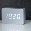 Discount Gingko - Brick Click Clock Aluminium / White LED