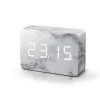 Hot Gingko - Brick Click Clock Marble / White LED