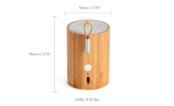 Online Gingko - Drum Light Bluetooth Speaker Natural Bamboo Wood