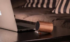 Online Gingko - Drum Light Bluetooth Speaker Natural Walnut Wood