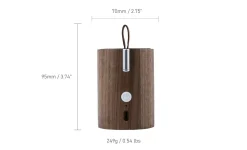 Online Gingko - Drum Light Bluetooth Speaker Natural Walnut Wood