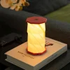 Clearance Gingko - Hexagon Twist Bordlampe - Mini - Coral Red - H14 cm