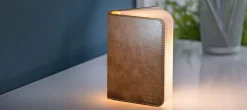 Clearance Gingko - LED Smart Booklight - Brown Leather - Mini