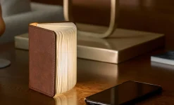 Clearance Gingko - LED Smart Booklight - Brown Leather - Mini