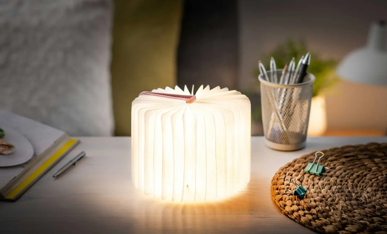 Online Gingko - LED Smart Fabric Booklight - Blush Pink - Mini