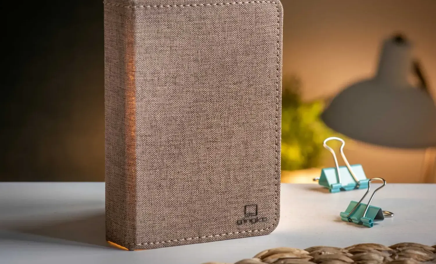 Hot Gingko - LED Smart Fabric Booklight - Coffee Brown - Mini