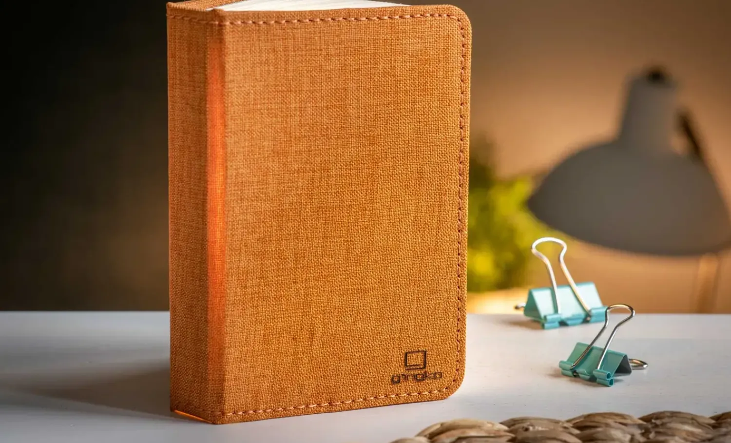 Clearance Gingko - LED Smart Fabric Booklight - Harmony Orange - Mini