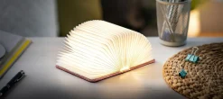 Clearance Gingko - LED Smart Fabric Booklight- Blush Pink