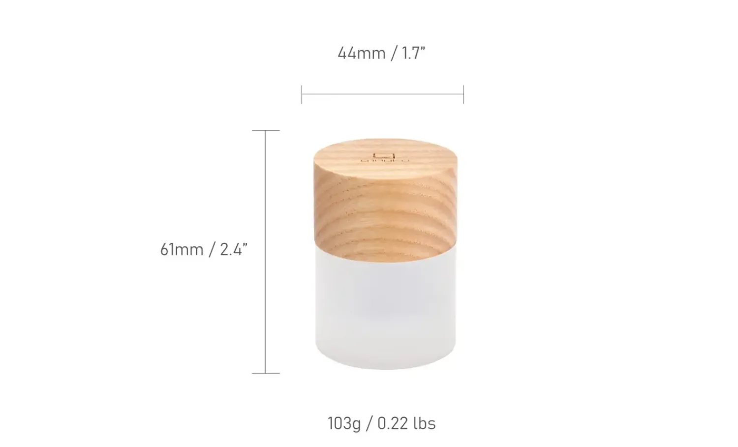 Hot Gingko - Lemelia Light - White Ash - Mini - 6x4 cm