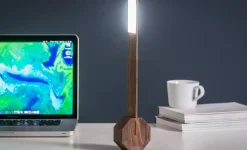 Outlet Gingko - Octagon One Desk Lamp - Walnut