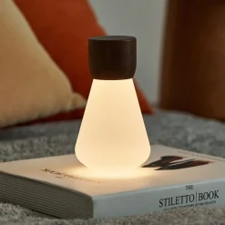 Clearance Gingko - Pentagon Light bulb Lamp Mini Natural Walnut Wood