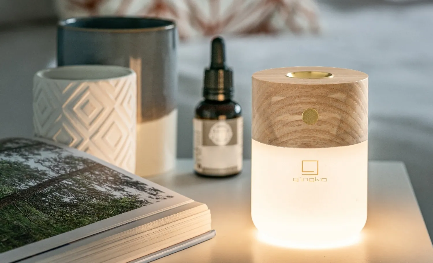Online Gingko - Smart Diffuser Lamp White Ash