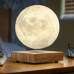 Sale Gingko - Smart Moon Lamp Walnut - sværende månelampe - valnødtræ - 14 cm