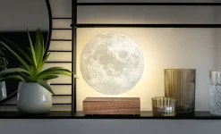 Sale Gingko - Smart Moon Lamp Walnut - sværende månelampe - valnødtræ - 14 cm