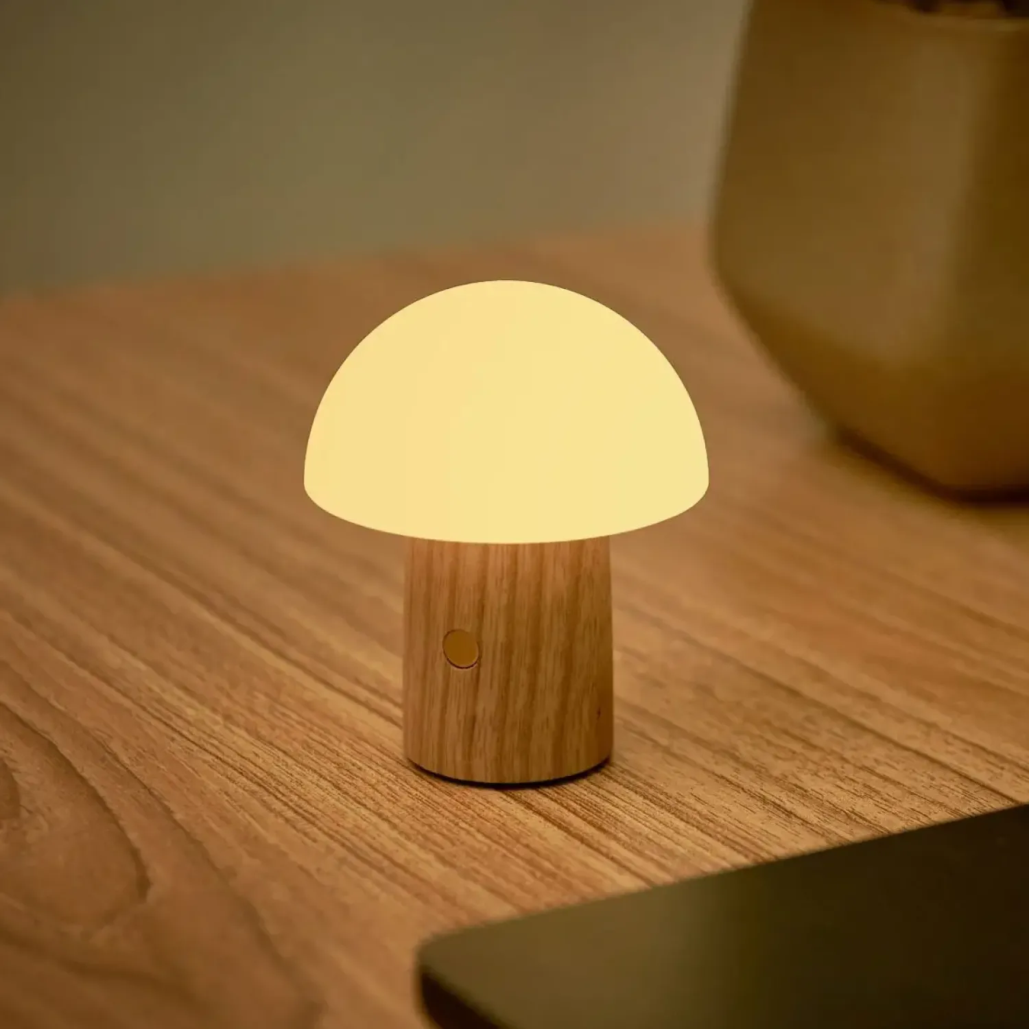 Clearance Gingko - Super Mini Alice Mushroom Lamp - White Ash