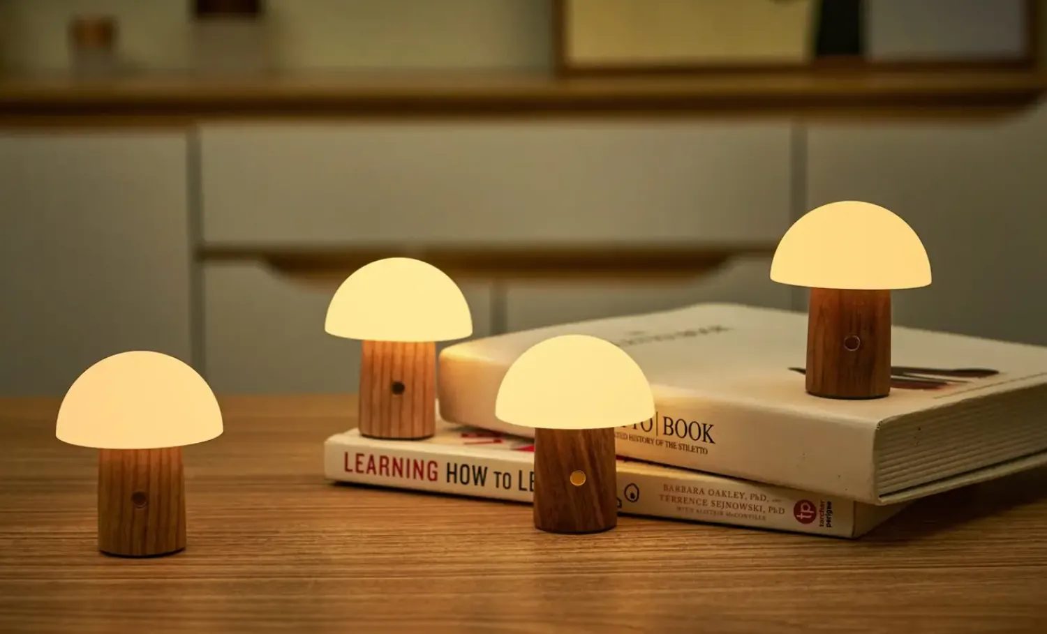 Clearance Gingko - Super Mini Alice Mushroom Lamp - White Ash