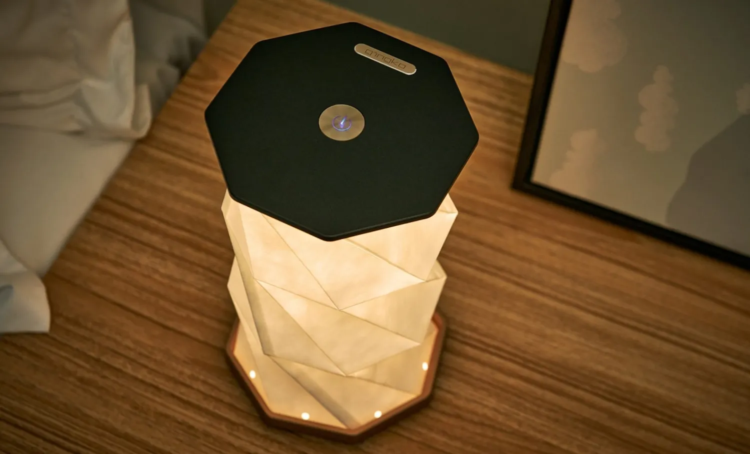 Outlet Gingko - Twist Hexagon Lamp - Black