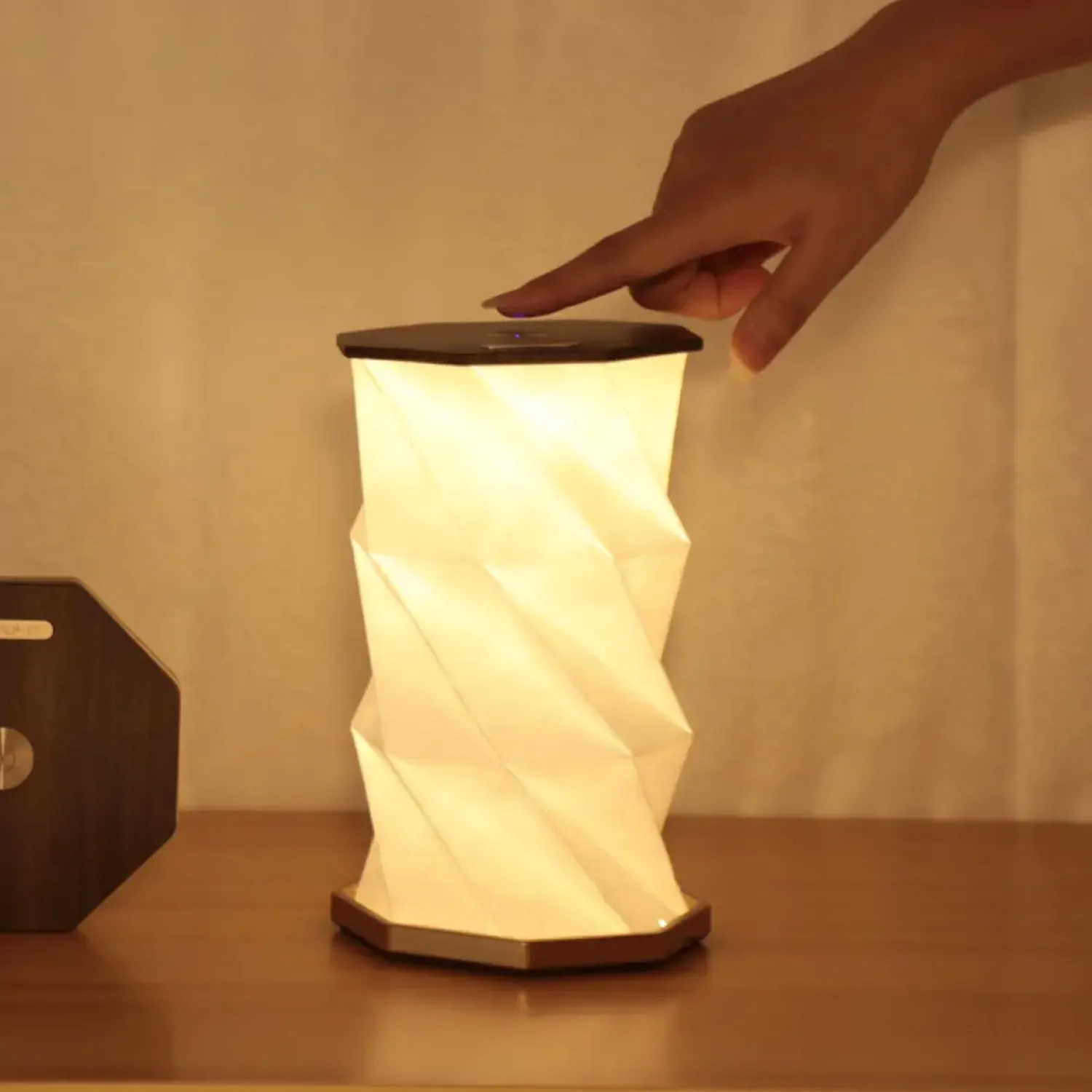 Online Gingko - Twist Hexagon Lamp - Walnut