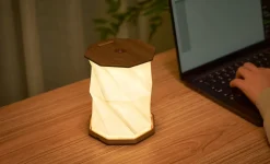 Online Gingko - Twist Hexagon Lamp - Walnut