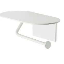 Sale Habo - Toiletrulleholder med hylde - Selvklæbende - Hazel - Hvid