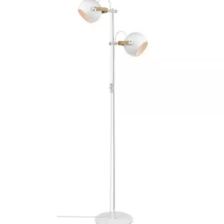 Best Halo Design Copenhagen Halo Design - D.C Gulvlampe 2L Ø18 - Hvid/Eg