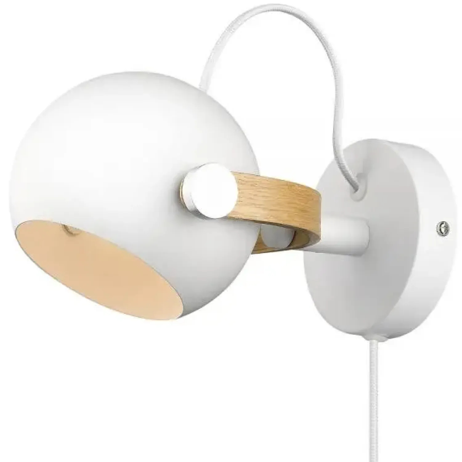 Clearance Halo Design Copenhagen Halo Design - D.C Væglampe Ø12 - Hvid/Eg