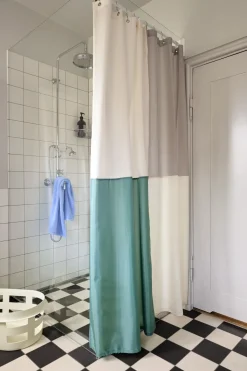 HAY - Badeforhæng - Check Shower curtain - grøn