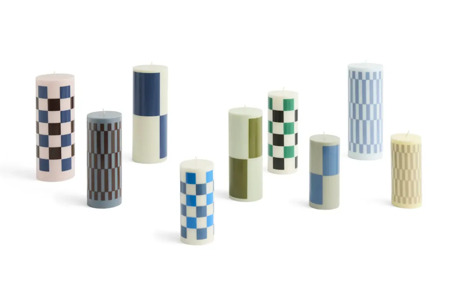 New Hay - Bloklys - Column - Small - Grey & Blue