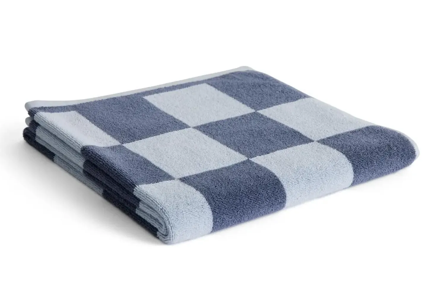 Sale Hay - Check Bath Towel (Organic) - W70 x L136 - Steel Blue - Steel blue - 669