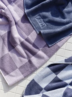 Online Hay - Check Bath Towel (Organic) - W70 x L136 - Lavender - Lavender - 669