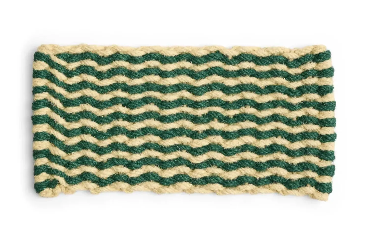 New Hay - Coco Door Mat - Dark Green & White - Dark green and white - 619