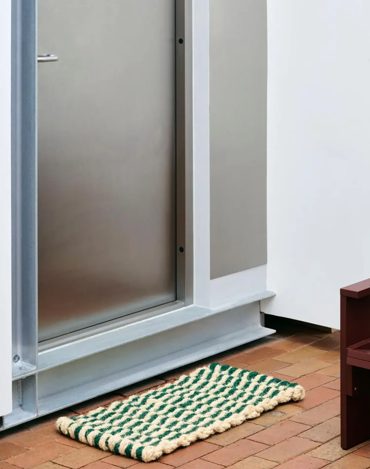 New Hay - Coco Door Mat - Dark Green & White - Dark green and white - 619