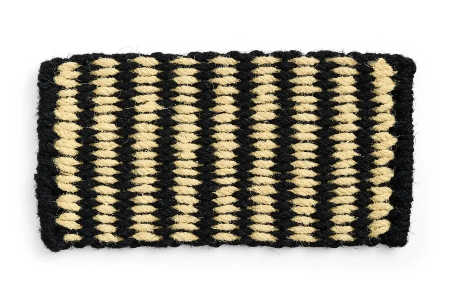 Best Hay - Coco Door Mat - Stribe wave - Black & White - Black and white - 619