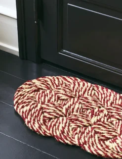 Outlet Hay - Coco Door Mat - Swirl - Bordeaux and off-white