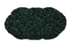 Hot Hay - Coco Door Mat - Swirl - Green and black