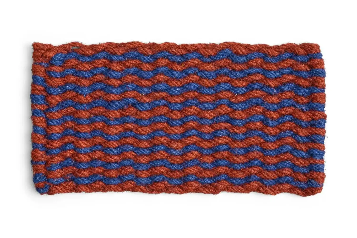 Discount Hay - Coco dørmåtte - Stripe Wave - Brown & Navy - 40x80 cm