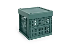 Hot Hay Colour Crate - Cube - Dark green