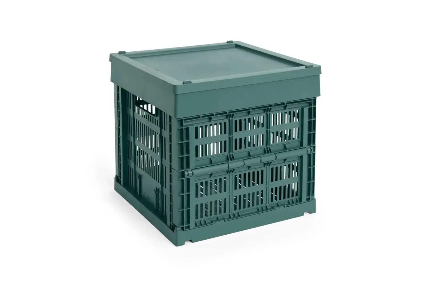 Hot Hay Colour Crate - Cube - Dark green