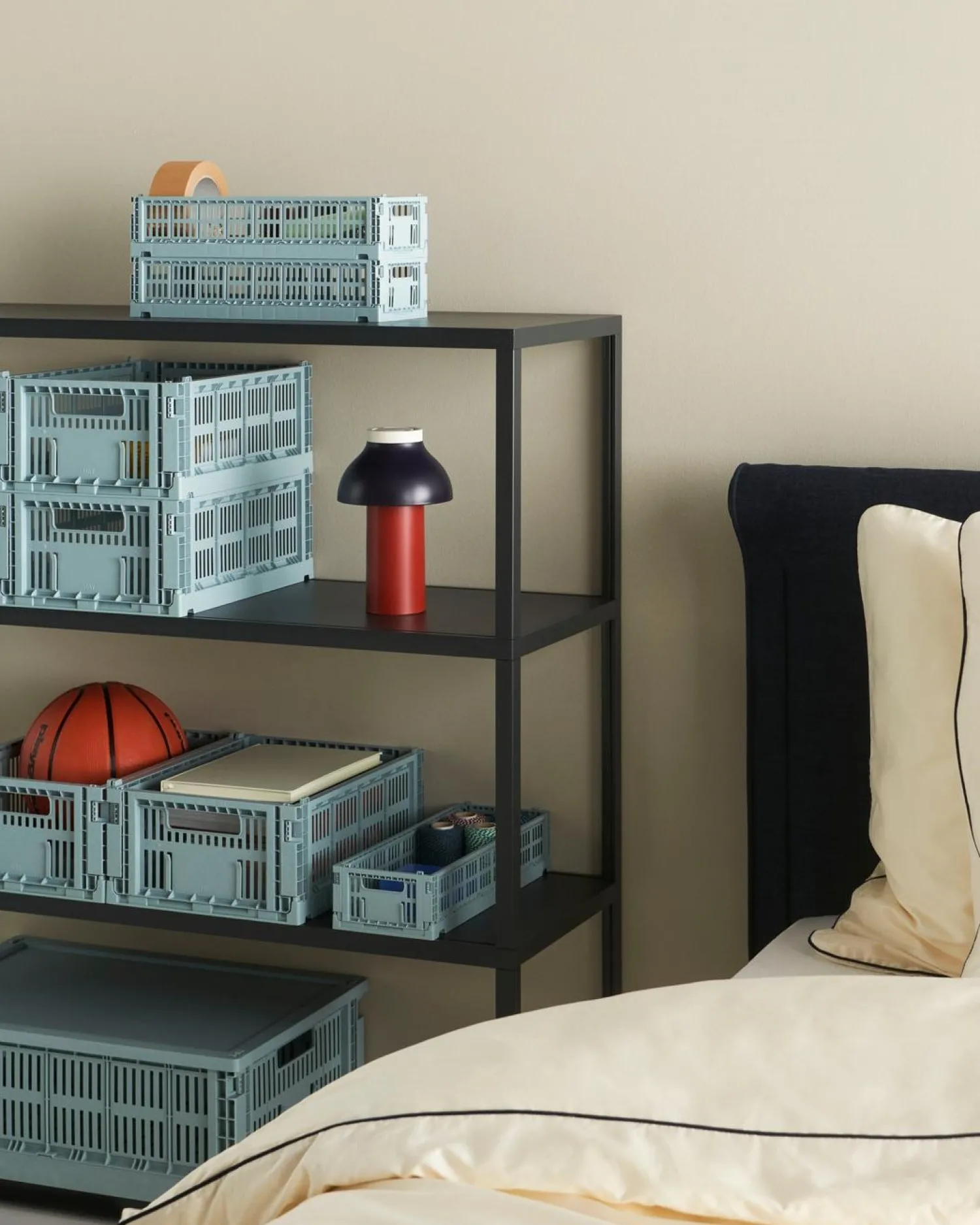 New Hay Colour Crate - Large - Dusty blue