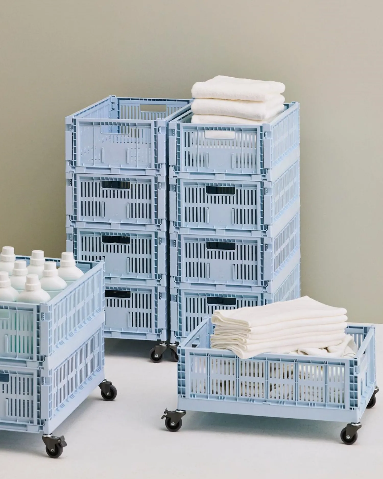 New Hay Colour Crate - Large - Soft blue