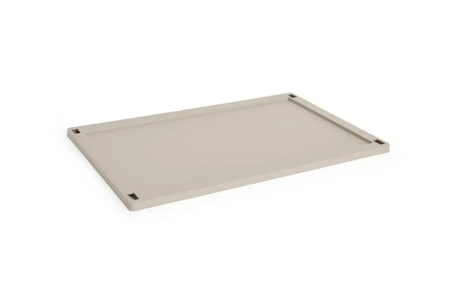 Hay Colour Crate Lid Plastic - Large - Warm grey