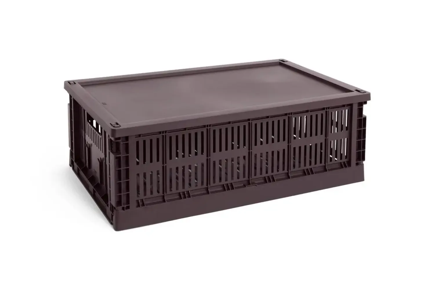 Online Hay Colour Crate Lid Plastic - Large - Bordeaux