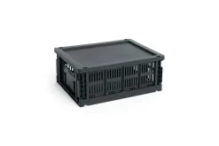 Outlet Hay Colour Crate Lid Plastic - Medium - Charcoal